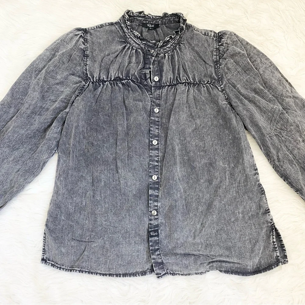 RAILS Camille Button-Down Denim Blouse - Picture 3 of 5